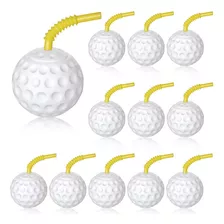 Copas De Pelota De Golf Con Tapa Y Pajilla, Decoraciones De