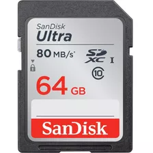 Cartão Memória Sdxc Sandisk 64gb Ultra Classe 10 Me