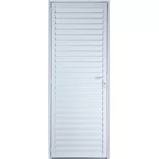 Porta De Aluminio L-25 Anod. Branca. 2.10 X 0.70 Palheta
