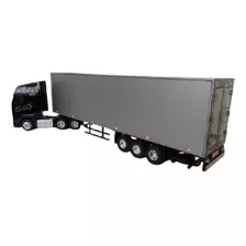 Volvo Fh 16 Trucado Bau C/ Iluminaç Radio Controle Esc1/24.