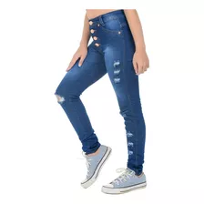 Calça Jeans Infantil Feminina Cintura Alta Cos Alto C Lycra