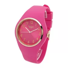 Reloj Pulsera Knock Out 8469 De Cuerpo Color 955, Analógico, Para Mujer, Fondo 955, Con Correa De Silicona Color 955, Agujas Color 955, Dial 955, Bisel Color 955 Y Hebilla Simple