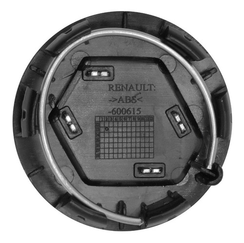 4 Tapas Centros De Rin Renault Negros Con Logo Cromo 57mm Foto 6