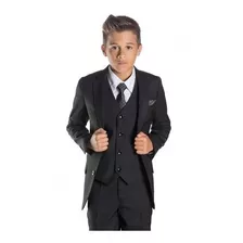 Terno Infantil Oxford Preto - Italiano - Mestre Terno - 