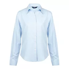 Blusa Oxford Light Manga Larga Mujer