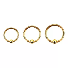 Piercing Captive Dourado - Cartilagem Tragus Boca 1 Unidade