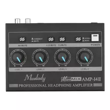 Muslady Amp-14 - Amplificador Para Auriculares (4 Canales, E