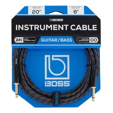 Cable Boss 6 Metros Para Guitarra / Bajo Plug A Plug Tejido