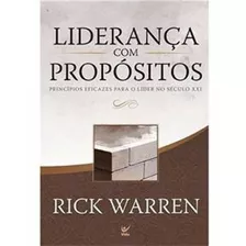 Liderança Com Propósitos Livro Rick Warren
