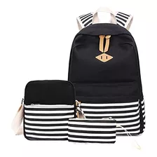 Abshoo Causal Canvas Stripe Backpack Cute Teen Mochilas Para
