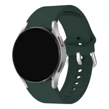 Pulseira Silicone Compatível Com Galaxy Watch 4 Sport Lisa Cor Verde-escuro