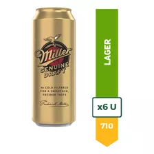 Cerveza Miller Genuine Draft Lata 710ml Pack X6 La Barra