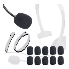 Kit 10 Espuma P/ Microfone De Lapela Headset 3cm Anti Puff 