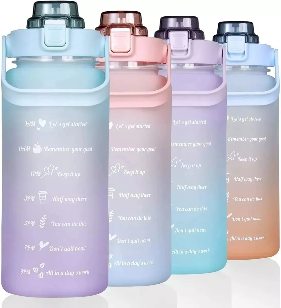  Botellas Motivacional Sport Termo Agua