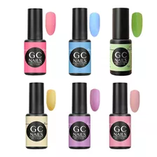 Gel Semipermanente 1 Paso Gc Nails Gama 6 Pzs , A Elegir