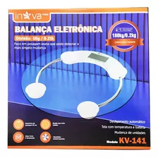 Balança De Piso Digital - Vidro Redonda - 180kg - Inova - Kv