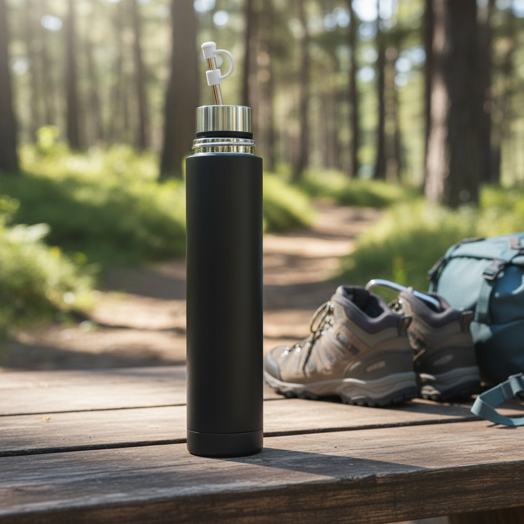 Termo Autocebante Mate Listo 750ml Acero Inoxidable Doble