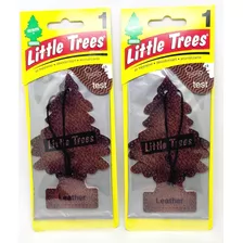 2 Little Trees Original Leather Cheiro Cheirinho Carro Couro