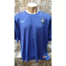 Camisa Seleção Brasileira Azul Nike 1998 S/n Tam Xl!!!