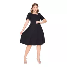 Vestido Feminino Midi Casual Moda Evangelica Malha Algodão