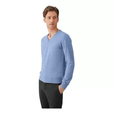 Sweater Pullover Hombre Xlimit V Lana Angora Viscosa Premium