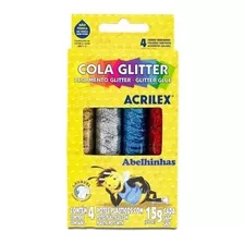 Cola Colorida Com Glitter 4 Cores