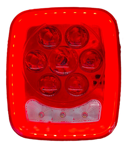 Plafon Calavera 9 Led Tipo Jeep Remolque Caja Slim Gel Foto 4