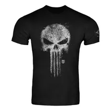 Camiseta Justiceiro Preta Camiseta Tática Br Force