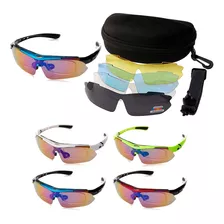 Kit Óculos Ciclismo Bike 5 Lentes Polarizado Suporte Grau