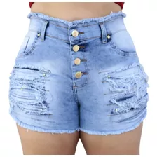 Short Jeans Plus Size Feminino Com Lycra Tamanhos 44 Ao 52