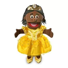 14 Princesa Color Negro Chica Marioneta De Mano