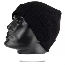 Gorro Touca Lisa Adulto Frio Outono/inverno Lã Gorro Preta