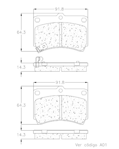 Balatas Delanteras Mazda 323 1994 1.8l Grc Foto 2