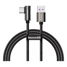 Cable Baseus Usb-a / Usb-c ( Acodado ) Carga Rapida 66w 1m Negro