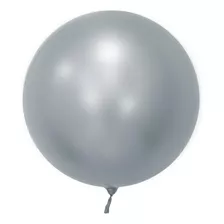 Balão Bubble Cromado Prata 24 (60cm) - Mundo Bizarro