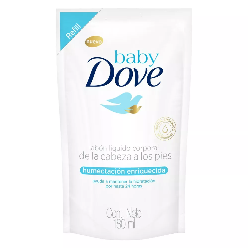 Jabón Líquido Baby Dove Humectación Enriquecida Repuesto 180 ml