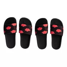 Kit 2 Pares Chinelo Slide Akatsuki Masculino E Feminino 