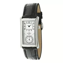 Reloj Hombre Peugeot 2038s Cuarzo 24mm Pulso Negro En Cuero