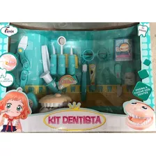 Kit Dentista Infantil Grande Verde 16 Peças Fenix