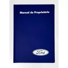 Capa Porta Manual Proprietário Ford Pvc Azul