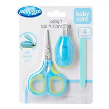 Playgro Set De Cuidado De Unas Para Bebe, Tira De Clip Azul/