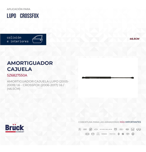 Kit Amortiguadores Cajuela 5ta Puerta Vw Lupo Sportvan Bruck Foto 4