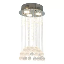 Candil Decorativo Acero Inoxidable Cromo Gz10 3 Luces 51 Cm Color Gris Lumi 09973-4