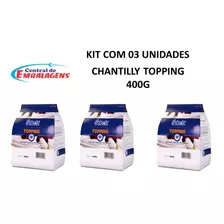 Topping Chantilly 400g Selecta Duas Rodas Kit C/03 Unidades