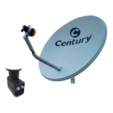 Antena Parabólica Century 60cm Banda Ku 5g Com Lnbf Duplo