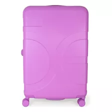 Maleta Vertical 28 Cloe Para Documentar Rígida Diseño Liso Color Fucsia