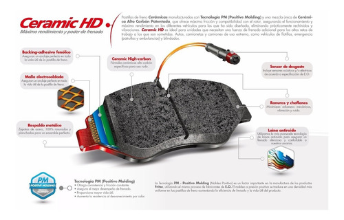 Balatas Delanteras Cermicas Chevrolet S10 Fritec 2016 2019 Foto 2