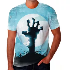 Camiseta Camisa Zumbi Desenho Terror Haloween Inafntil V04