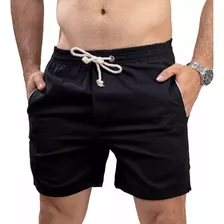 Short Linho Mauricinho Premium Masculino Bermuda Praia Verão