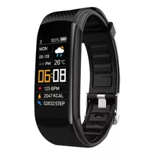 Smartwatch Smartband Soul Fit 300 Regist Pasos Presion Ritmo Caja Negro Malla Negro Bisel Negro Diseño De La Malla Liso